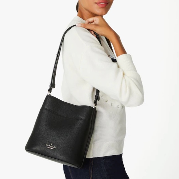 Kate Spade Leila Small Bucket Bag
COLOR:
Black 
NWT - Picture 2 of 16